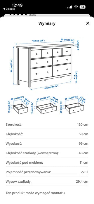 Ikea Hemnes byrå